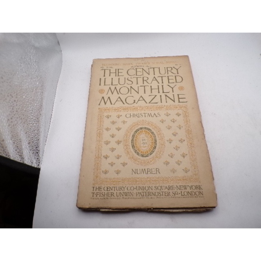 Antique 1893 The Century Illustrated Monthly Magazine Mark Twain Christmas Issue